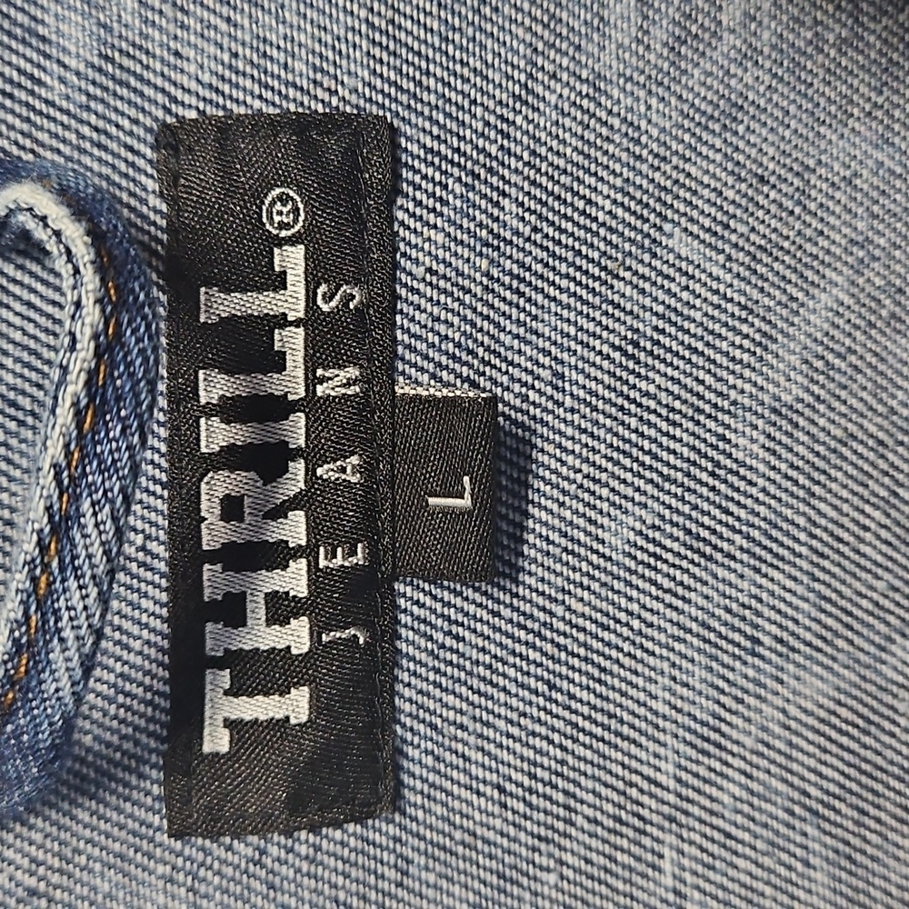 Thrill Distressed Blue Denim Jacket - image 2